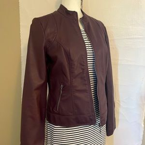 Baccini Faux Leather Jacket size medium